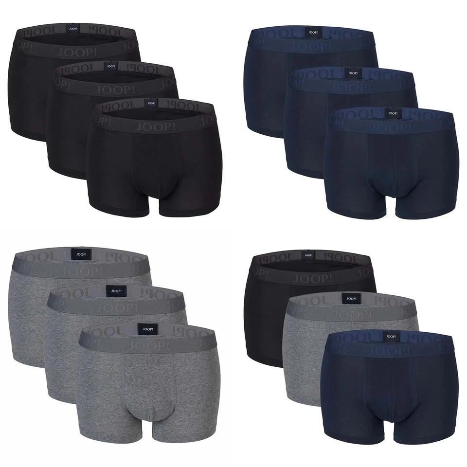 JOOP! Herren Boxershorts, 3er Pack - Everyday, Basic, Cotton Stretch, Logo