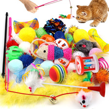 Cat Toys Kitten Toys Assortments, 32 Packs Interactive Cat Toy Variety Pack for