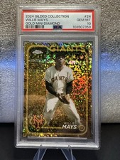 2024 Topps Gilded Collection Willie Mays Gold Mini Diamond /50 PSA 10