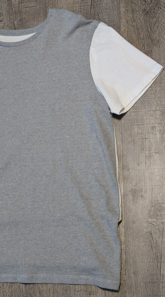 Camiseta Marc Anthony | Calce Ajustado Talla XL | Blanco Gris Suave Elegante Mezcla de Algodón Foto 3 de 4