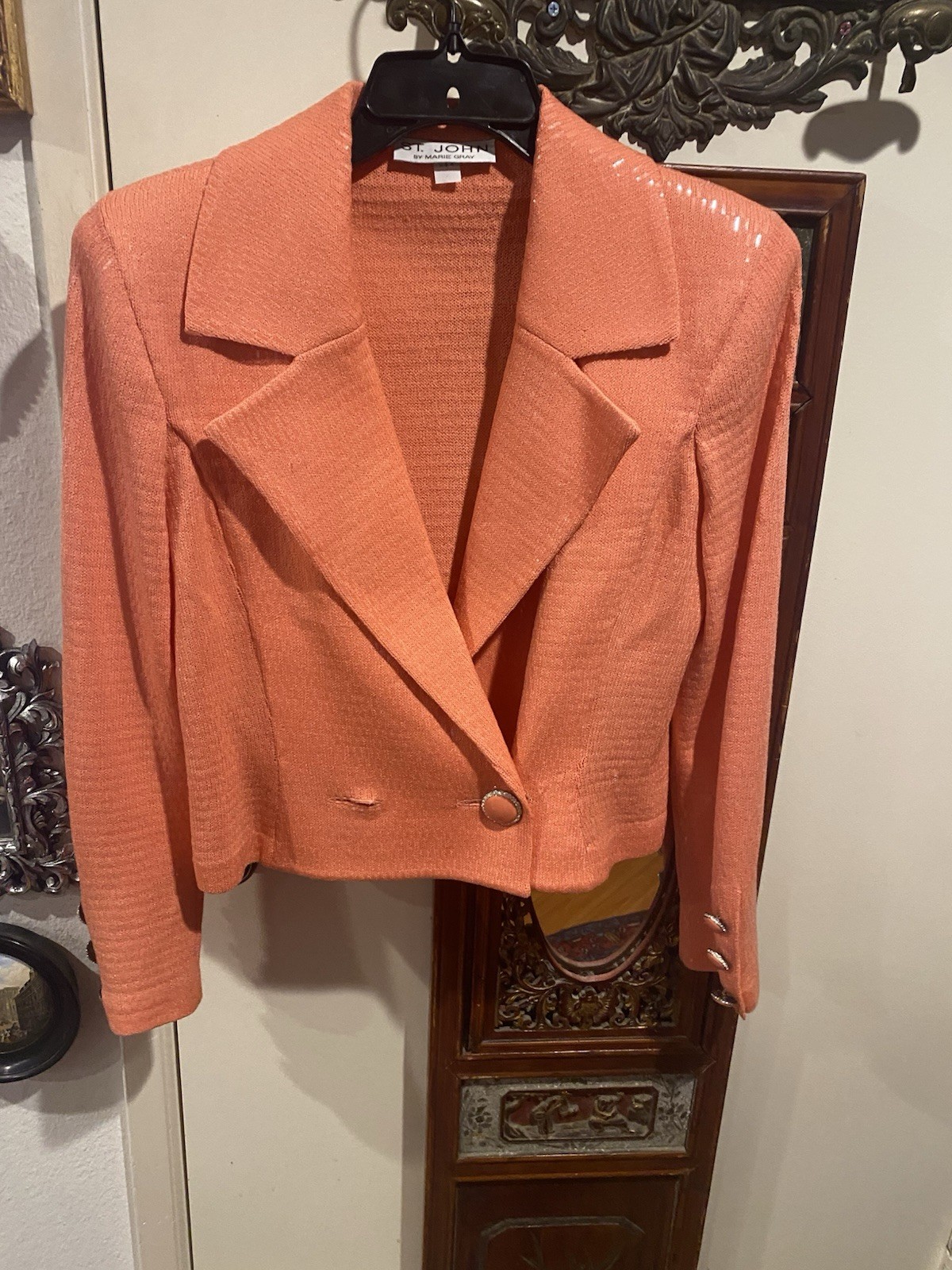 St John Jacket Orange Sequins Read Description - image 18