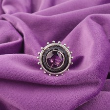 Sterling Silver Amethyst Gemstone Daughter Band Anniversary New Ring US All Size