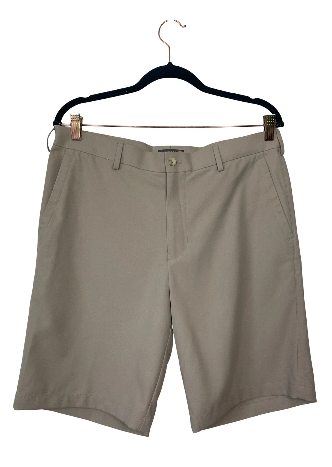 Peter Millar Men's Salem Performance Stretch Golf Casual Shorts Khaki Tan 9" 34