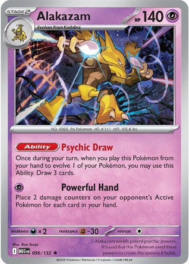 Pokemon Alakazam (56/205) Mega Evolution NM HOLO