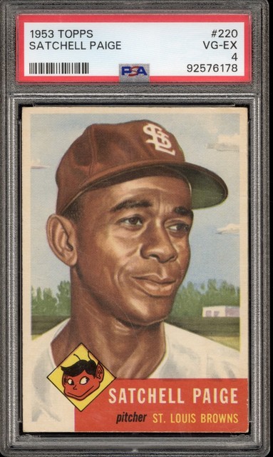 1953 Topps #220 Satchel Paige - PSA VG-EX 4 St. Louis Browns CENTERED VSCARDS