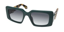 NEW ROBERTO CAVALLI SRC039 SUNGLASSES 0D80 ITALY SQUARE GREEN FULL-RIM 51-20-140