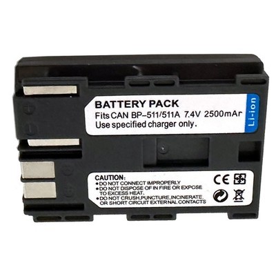 Battery for Canon BP-511 BP-511A EOS 20D 10D Digital MV630i ZR10 ZR65MC ZR-10