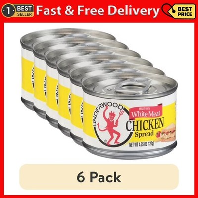 (6 Pack) Underwood White Meat Chicken Spread, 4.25 Oz Can