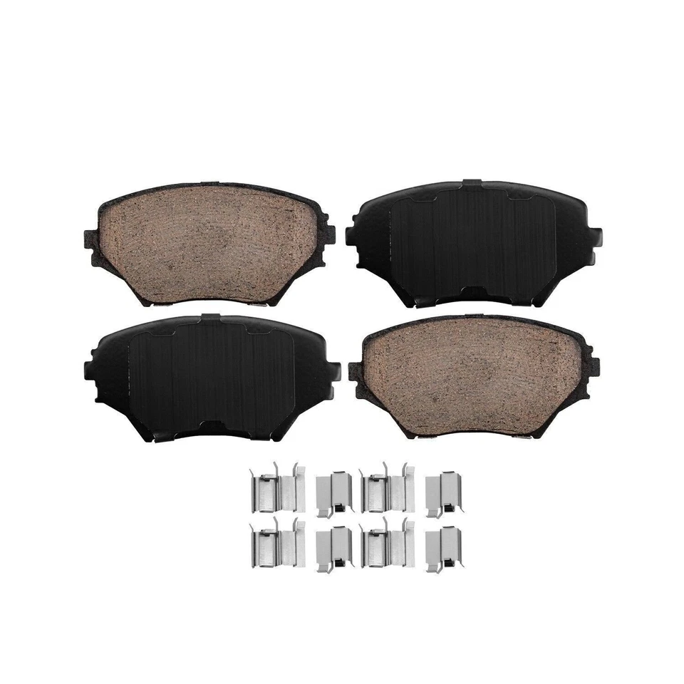Pastillas de freno delanteras de cerámica y herrajes para Toyota RAV4 2001 2002 2003 2004 2005 Foto 2 de 4