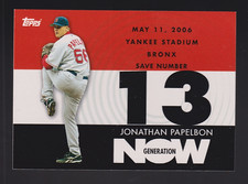 2007 Topps Generation Now #GN493 Jonathan Papelbon - Red Sox - 517🔥⚾🔥