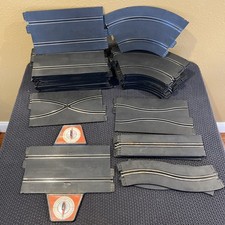 43 Vtg 60's Strombecker 1/32 Scale Slot Car Track Lot, Straight, Curved, Cross