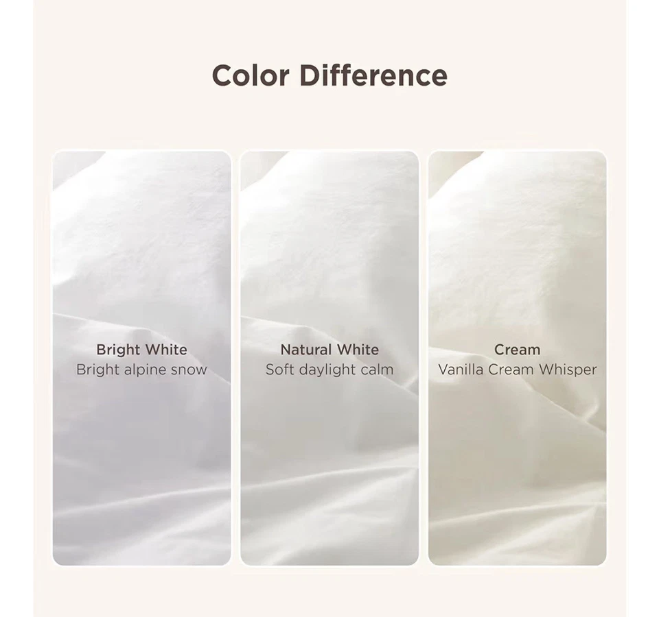 Bedsure - Edredón Completo, Color Crema Completo 100% Algodón Funda Nórdica Lavada. Foto 3 de 4