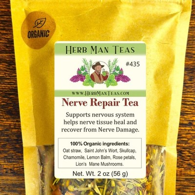 Nerve Repair Tea with Lion's Mane Mushrooms - to restore damaged nerves