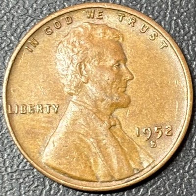 1952-S Lincoln Wheat Cent   Fine to Extra Fine   San Francisco Mint   Semi-Key