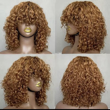 12 inches SDD Luxury curly Virgin Wig Bang,Na...