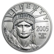 2005 1 oz American Platinum Eagle BU 2621.07 per troy oz