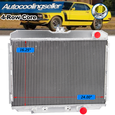 #ad 4 Row Aluminum Radiator Fits 1967 1968 1969 1970 Ford Mustang Mercury Cougar V8 $199.00