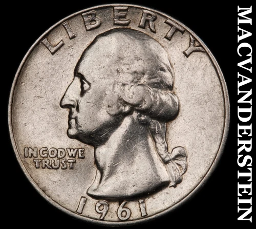 1961 Washington Quarter- Silver- Scarce Better Date No Reserve #J2528