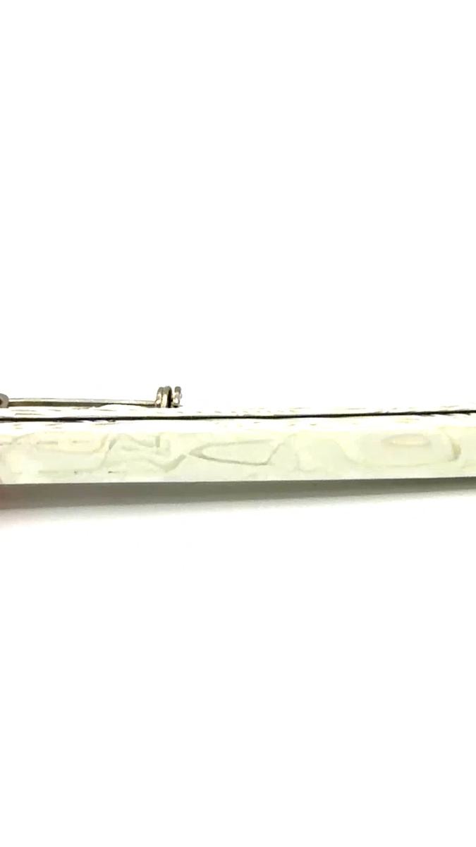 RARE Signed Lea Stein Paris France Orange Celluloid Match Stick