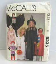 McCall's 9235 Princess, Vampire, Angel Costumes Pattern Boys  Girls M 6-8 UC