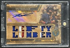 KYLE SCHWARBER 2020 TOPPS TRIPLE THREADS #TTAR-KS1 GU JERSEY PATCH AUTO WOOD 1/1
