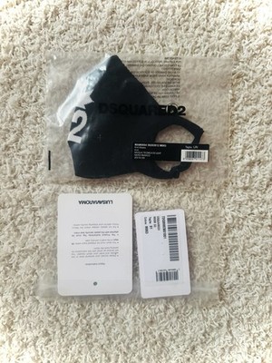 Dsquared2 Maske Face Mask dsquared Leaf Schwarz/Weiss DSQUARED2 facemask NEU
