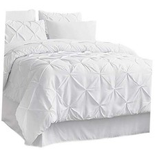 Size Comforter Sets - 8 Pieces Pintuck Bed Set Size Size Bed in A Full White