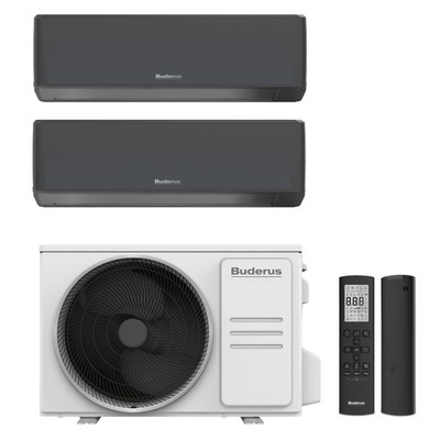 Buderus Klimaanlage Logacool Multisplit AC-5.3 MS E+ 2x AC186i.3-2,6 W schwarz