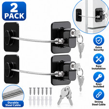 2 Pack Fridge Lock Freezer Lock with 4 Key for Child Safety Refrigerator Locks
