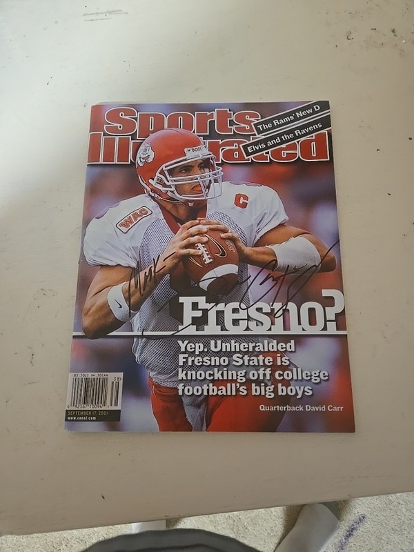 Sports Illustrated Sept 17, 2001 with David Carr Autographed 