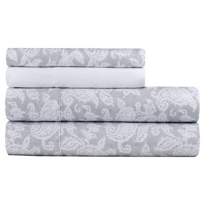 Charisma Cal King, 6 Piece Sheet Set 100% Polyester, Surat Paisley Pearl/1130003