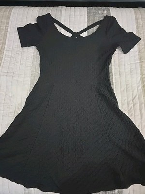 H&M Divided black mini dress Sz 8