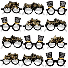 , Happy New Year Glasses 2026 - Pack of 12 | New Years Eve Glasses, New Years...