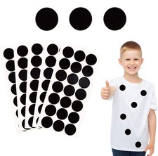 100 Pieces Black Adhesive Felt Circles, Black Self-Adhesive Felt Sticker for