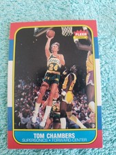 1986 Fleer Basketball Tom Chambers #15 Seattle Supersonics NM-MINT Or Better