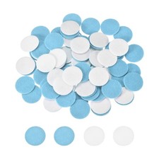 100 Pcs Adhesive Felt Circles 15mm 9/16" Circle Stickers Sky Blue/White