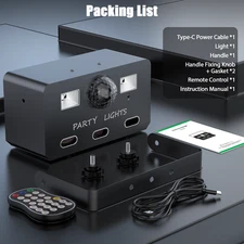 4-in-1 RGBY LED Magic Ball Dj Effect Light W Red&Green Patterns Controlled Disco