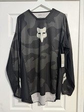 New Fox Racing 180 Bnkr Jersey, Black Camo XL dirt Bike Riding Mesh Breathable