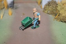 NICE BRITAINS LEAD TOY FARMER FIGURE WITH WHEELBARROW-1940