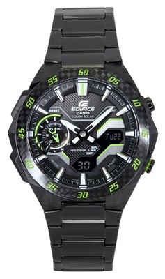 Casio Edifice Black Dial Tough Solar Sports 100 m  Men's Watch ECB-2200RC-1A3