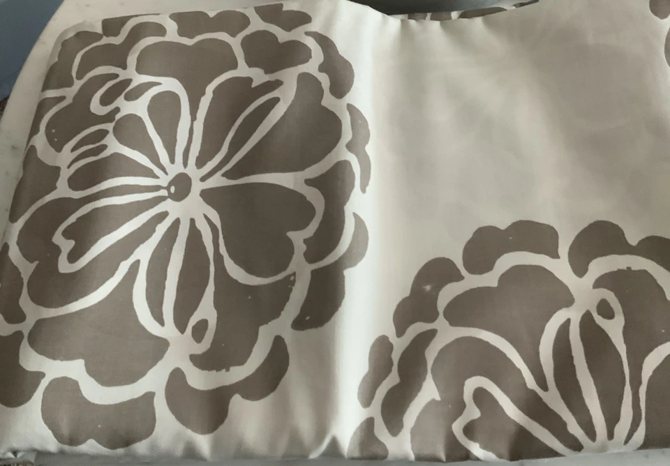 MARIMEKKO Crate & Barrel KING Duvet Cover Poloneesi Light and Dark Beige New! - Image 4 of 4