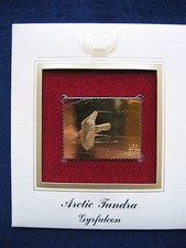 2003 Arctic Tundra Gyrfalcon FDC Replica Gold Golden Cover STAMP
