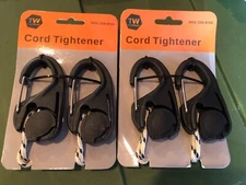 LOT of 2 Pkgs Cord Tightener with 8 ft Rope - 4 Total #G15