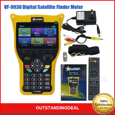 VF-9930 Digital Satellite Finder Meter Support DVB-S2 &DVB-T & DVB-C for FindSAT