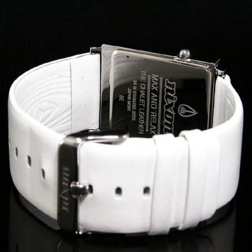 NIXON THE CHALET LEATHER Max And Relax Quartz Analog Watch White