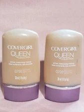 2 PACK COVERGIRL QUEEN OIL FREE MOISTURIZING MAKE UP Q700 Rich Sand