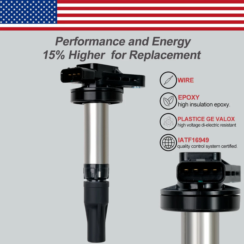 8X Brand OEM Ignition Coil For Land Rover Jaguar XF XK XKR 4.2L 4.4L UF519 UF533 - Image 3 of 4