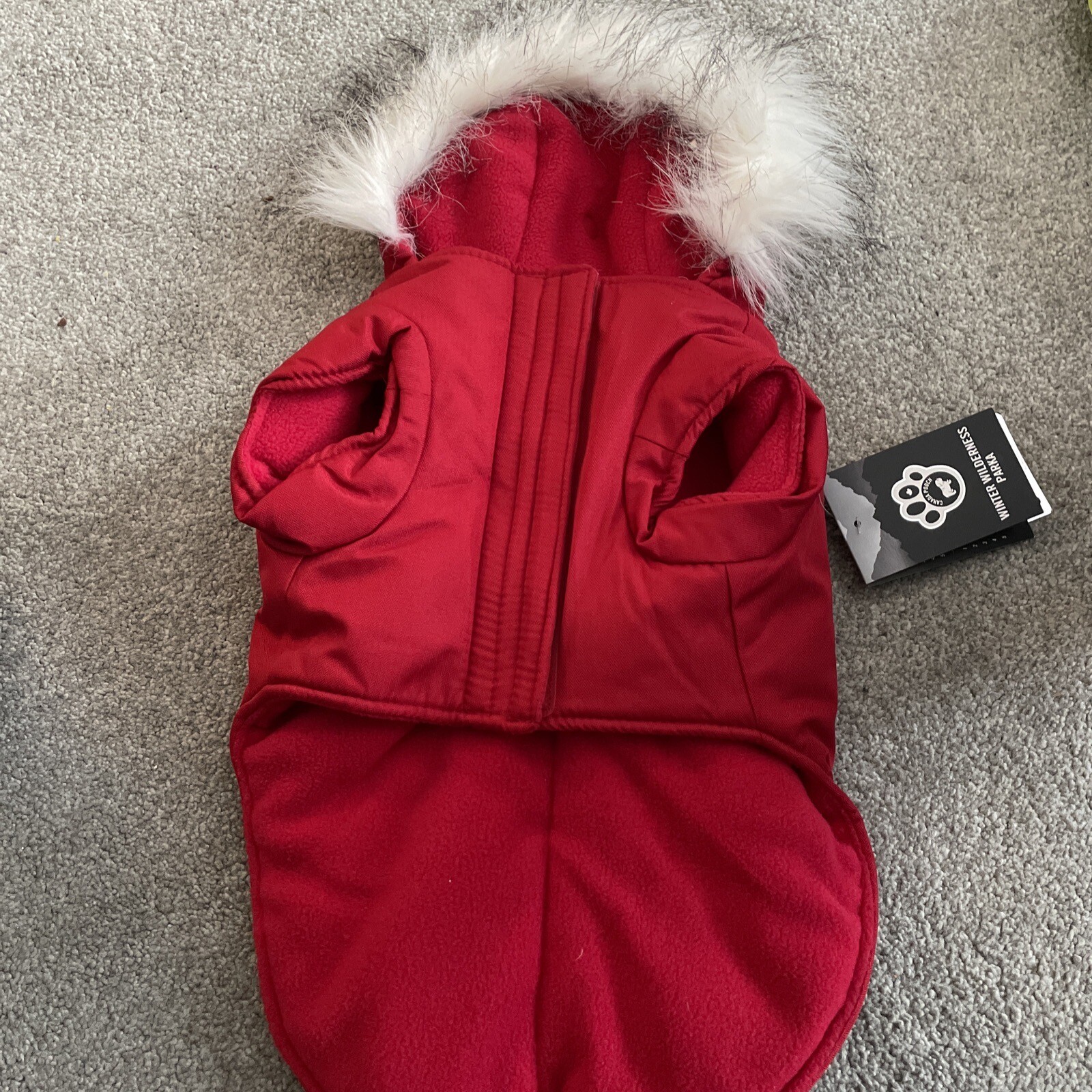 Canada Pooch Size S =14 Red Fleece Lined Insulated Dog Parka Coat . eBay
