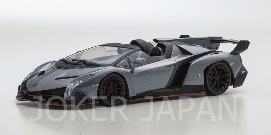 KYOSHO 1/43 Lamborghini Veneno Road Ster Gray/Red Line Gray