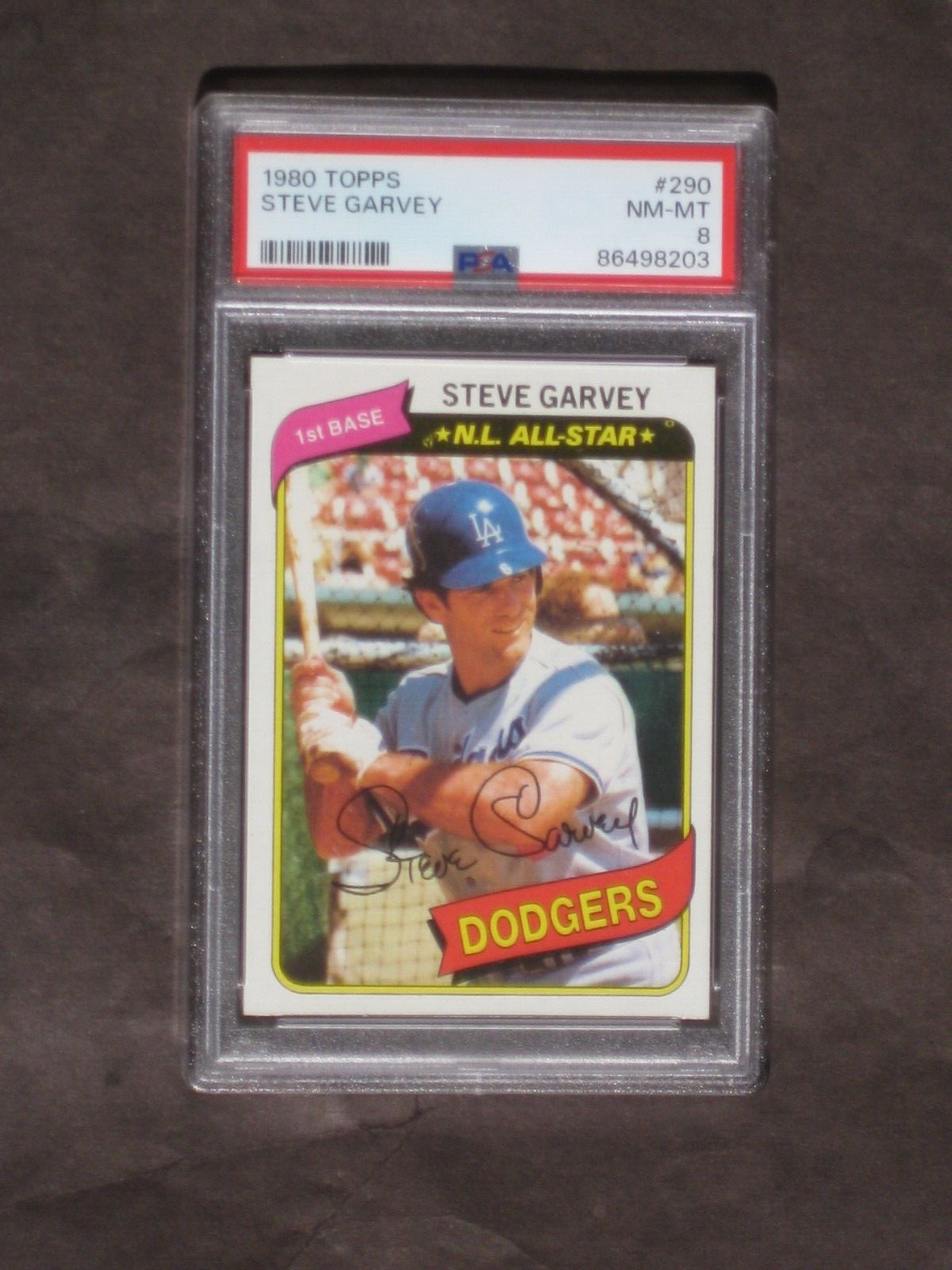 1980 Topps Steve Garvey # 290 Dodgers PSA 8 NM-MT
